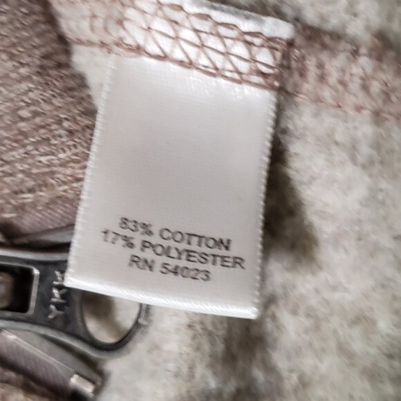 Banana Republic Mens Zip Up Hoodie Cotton/Polyester Blend Beige/Brown Xlarge - Picture 6 of 8